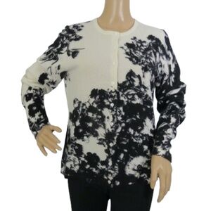 Lord & Taylor Cashmere Floral Cardigan